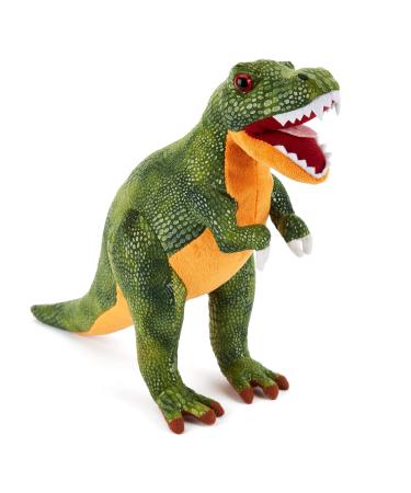 Zappi Co Plush Children's Stuffed Soft Cuddly Plush Toy-Part of Safari Animals Collection Perfect for Kids (30cm Depth)(T-rex Green)
