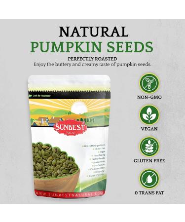 Roasted Salted Non-GMO Pumpkin Seeds - 1lb | Vegan & Kosher Snack - Buy Online on GoSupps.com
