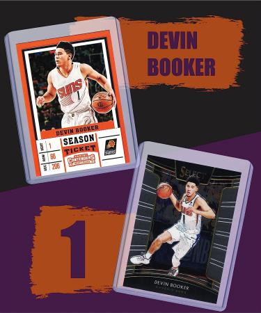 Devin Booker Basketball Cards Assorted Bundle - 5 Phoenix Suns Trading Cards - Buy Online on GoSupps.com