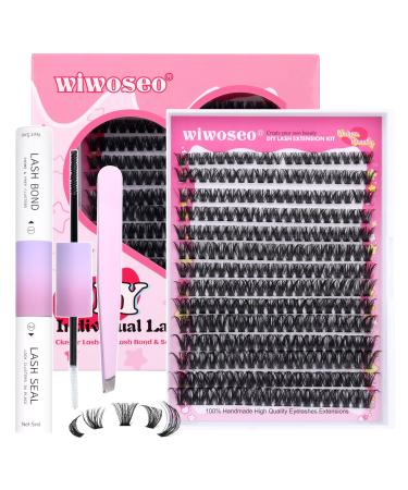 Individual Lashes Cluster Eyelash Kit DIY Lash Extension Kit 280pcs Individual Lashes with Bond and Seal Natural Russian Cluster Lashes at Home Lash Extensions Kit for Self Application (50p 9-16MM) A-cluster lashes kit 9-16MM 50p - Buy Online on GoSupps.com