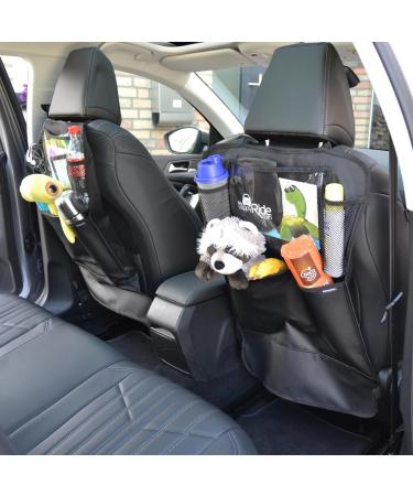 Myhappyride Backrage Protection - 2-Piece Car Back Seat Organizer with iPad/Tablet Compartment | Waterproof Kick-Mat Protection for Kids | Universal Fit - Buy Online on GoSupps.com