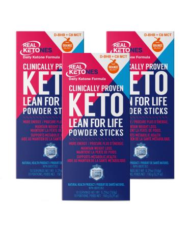 Real Ketones Orange Blast - Exogenous Keto D BHB + MCT + Electrolytes, Drink Mix Powder, 30 Packets, for Rapid Ketosis