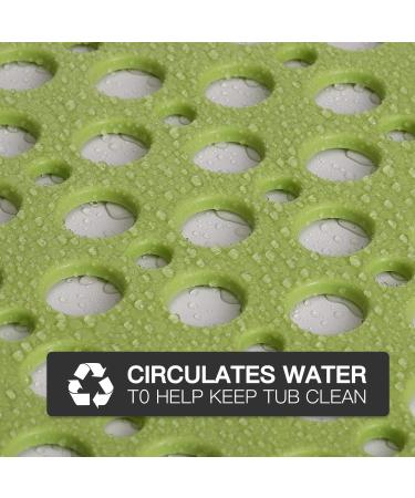 YINENN Non Slip Bath Shower Mat | TPE Safety Mat, Machine Washable, Soft Bathroom Mats | 30x17 Inch, Peak Green - Buy Online on GoSupps.com