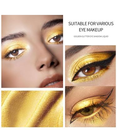 Liquid Gold Glitter Eyeshadow | Long-Lasting Metallic Shine for Halloween & Christmas Party Makeup - Buy Online on GoSupps.com