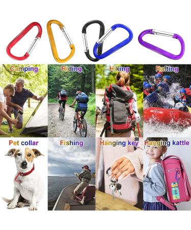 10 Pack 3 Aluminum Spring Snap Hook Carabiner D Ring - Camping, Fishing, Hiking, Traveling, Keychain Craebuer - Buy Online on GoSupps.com