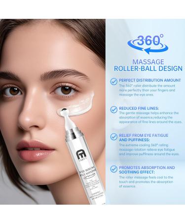 Eye Serum, Under Eye Cream For Dark Circles, 8% Caffeine Eye Serum For Women & Men, Eye Cream Anti Aging With 360 Massage Ball, Eye Cream For Puffiness And Bags Under Eyes, Eye Serum For Fine Lines - Buy Online on GoSupps.com