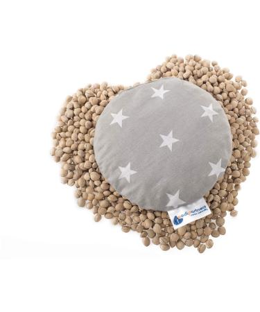 Medi Partners Cherry Core Pillow - Warm & Cold Therapy for Babies | 100% Cotton Massage Pillow (15cm) - Soft White Stars with Gray Design - Buy Online on GoSupps.com