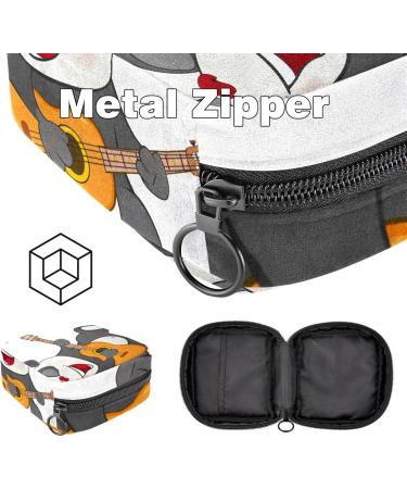 Cute Panda Guitar Storage Bag - Portable Women's Bandage & Menstrual Pad Holder | Multicolored Organizer for School & Office - Buy Online on GoSupps.com