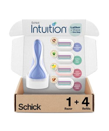 Schick Intuition Razors for Women Variety Pack | Includes: 1 Pure Nourishment Razor & 4 Intuition Razor Blades Refill
