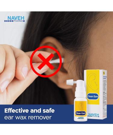 Naveh Pharma CleanEars Earwax Removal Spray Bundle - 0.5 Fl Oz & 1 Fl Oz for Adults and Babies - Buy Online on GoSupps.com