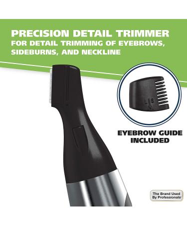 Wahl Lithium Powered Lighted Trimmer Model 5546-400 - Painless Nose, Ear, Brow & Facial Hair Detail Personal Trimmer - Buy Online on GoSupps.com