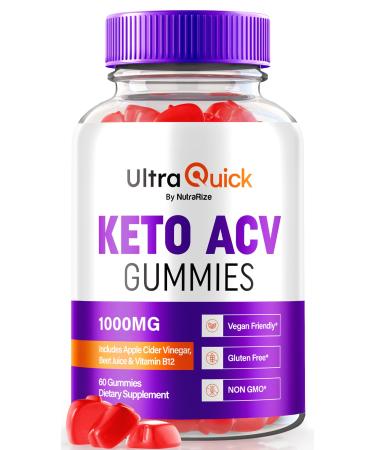 Ultra Quick Keto ACV Gummies Ultra Quick Keto + ACV All Natural Supplement Premium Keto Plus ACV Formula Apple Cider Vinegar 1000MG Official UltraQuick Reviews (60 Gummies)