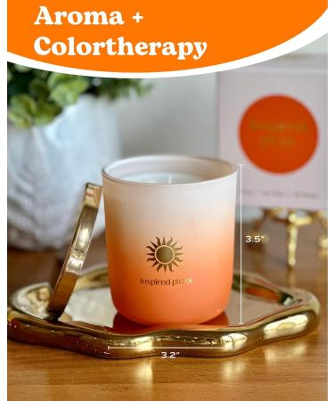 Fall Gifts: Happy Orange Candle - Luxury Scented Soy Candle with Bergamot & Rosewood for Women | Non-Toxic Christmas Candles - Buy Online on GoSupps.com