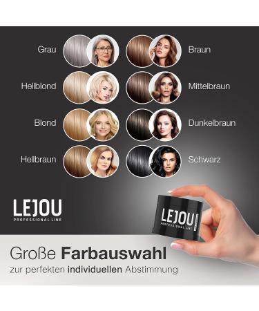 LEJOU Hair Powder Dark Brown for Men & Women - Instant Conceal for Hair Beard & Roots - 4g Makeup Powder - Buy Online on GoSupps.com