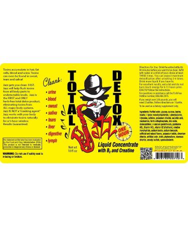 Jazz Total Detox Concentrate W/ B2 and Creatine Watermelon 10 Fl Oz - Detoxify Your Body Quickly and Effectively - Buy Online on GoSupps.com