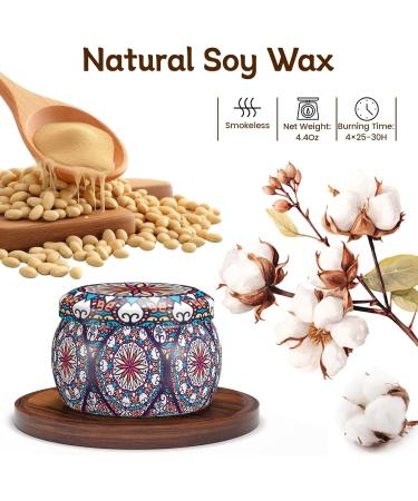 Scented Candle Gift Set - 4 Pack 4.4 Oz Long-Lasting Soy Wax Candles for Home | Perfect Birthday Presents for Women - Buy Online on GoSupps.com