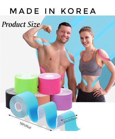 Tmax Waterproof Kinesiology Tape - Athletic Sports Tape for Injury Relief Muscle Support & Physiotherapy | 5m Green Camo - Buy Online on GoSupps.com