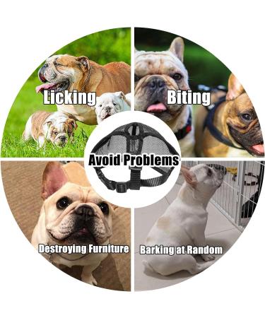 Short Snout Dog Muzzle French Bulldog Muzzle Frenchie Muzzle Short Billed Dogs Muzzle Anti Bitting Chewing Barking with Adjustable Breathe Mesh Overhead Strap for Flat Faced Dog - Buy Online on GoSupps.com