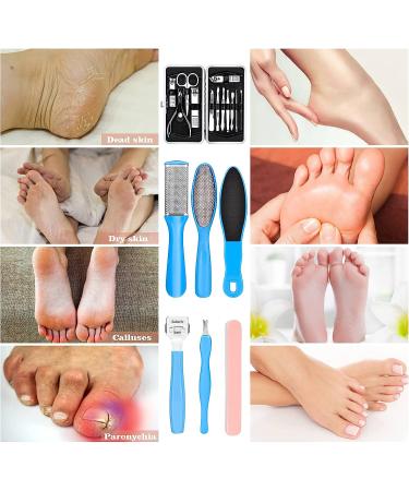 Pedicure Kits - Callus Remover for Feet  23 in 1 Professional Manicure Set Pedicure Tools Stainless Steel Foot Care  Foot File Foot Rasp Dead Skin for Women Men Home Foot Spa Kit  Blue23 - Buy Online on GoSupps.com