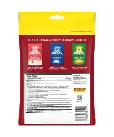 HALLS Relief Cherry Cough Drops Economy Pack 12 Packs of 80 Drops (960 Total Drops) 80 Count (Pack of 12) - Buy Online on GoSupps.com