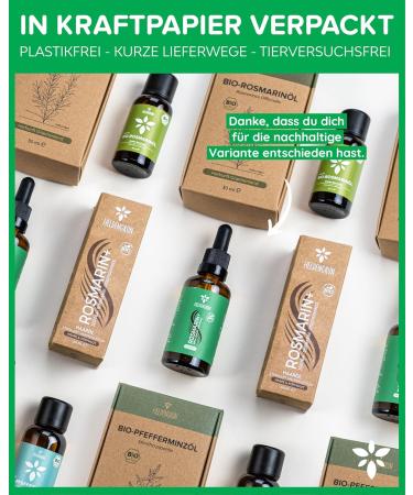 Heldengr n Organic Rosemary+ Hair Oil | Stimulates Hair Growth | High-Dose Hair Loss Treatment with Jojoba & Rosemary Oil | 4 x 50 ml Pack - Buy Online on GoSupps.com