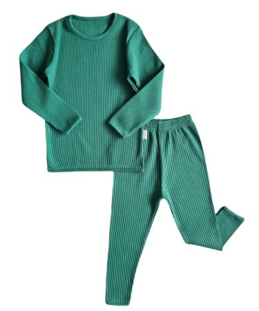 DreamBuy 20 Colours Ribbed Pyjama/Tracksuit/Loungewear Unisex Boys And Girls Pyjamas Baby Clothes Pyjamas For Women And Mens Pyjamas 1-2 Years Forest Green