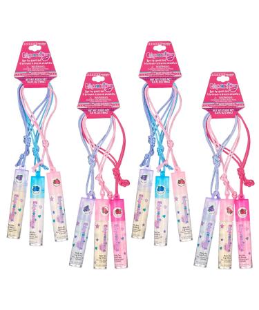 Expressions 12pc Fruit Flavored Lip Gloss Necklace Set - Party Favors for Teen Girls - Buy Online on GoSupps.com
