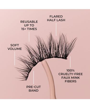 House of Lashes Iconic Lite Demi Faux Mink 3D Fiber Lashes Cat-Eye Look Cruelty-Free Reusable International Shipping - Buy Online on GoSupps.com