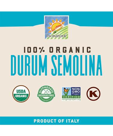 Bionaturae Durum Semolina Lasagna Pasta Noodles - 12 Oz (Pack of 12) | Organic, High Protein, Non-GMO, USDA & Kosher Certified, Crafted in Italy - Buy Online on GoSupps.com