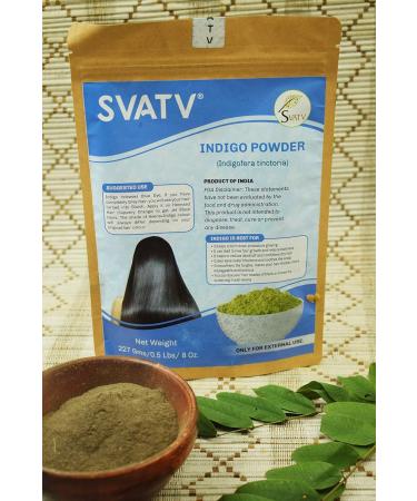 SVATV Indigo Powder II 227g | Natural Hair Color & Mehndi for Beautiful Hair | Indigofera Tinctoria Shipping Worldwide - Buy Online on GoSupps.com