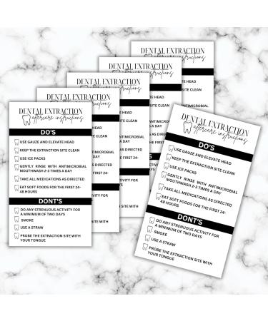 Lashicorn Tooth-Extraction Aftercare Cards - 50 Pack | Pain Relief Dos and Don'ts | 5.1 x 8.9 cm | International Shipping - Buy Online on GoSupps.com