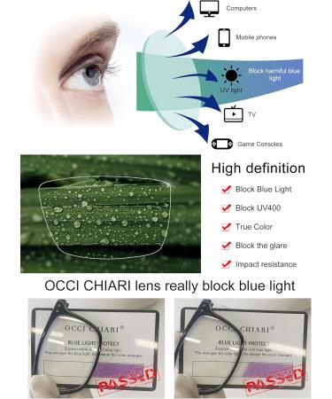 Blue Light Blocking Gaming Glasses for Men & Women - OCCI CHIAR Stylish Lightweight Eyewear (Black+Green C-Brown+Green) - Enhance Your Screen Experience - Buy Online on GoSupps.com