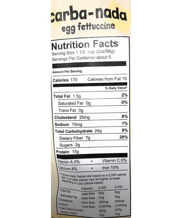 Carba-Nada Egg Fettuccine - 2 Pack, 10oz Bags | Al Dente, Low Carb Pasta Option - Buy Online on GoSupps.com