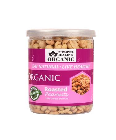 Blessfull Healing Organic Natural Vegan Chilly Cheese Roasted Peanuts Crunchy Healthy Snacks 300 Gram