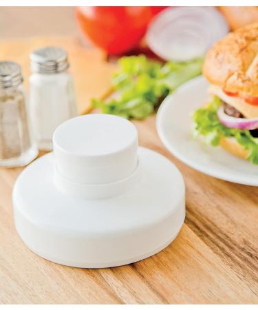 Fox Run Hamburger Press - 4 x 4 x 3.5 inches - White - Buy Online on GoSupps.com
