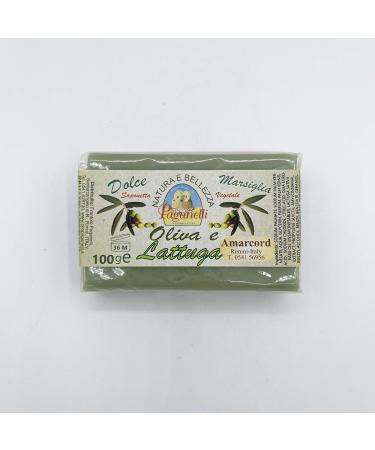 amarcord Nature and Beauty. Vegetable Soap Olive and Latte 100 g Made In Italy