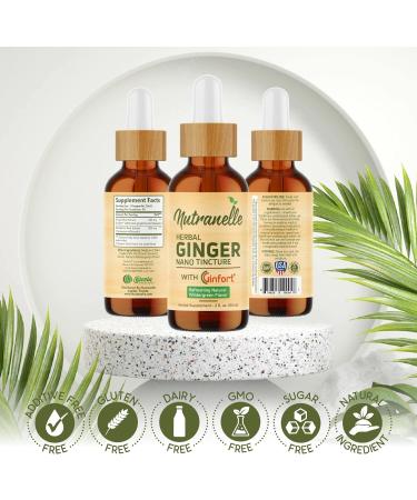Nutranelle Herbal Nausea Nano Tincture with Ginfort - Upset Stomach Relief Supplement - 2 fl oz - Buy Online on GoSupps.com