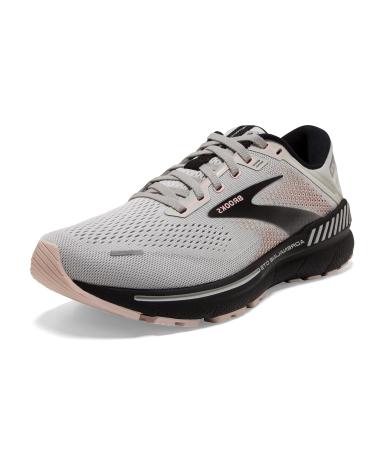 Brooks Adrenaline Gts 22 Sneakers for Women - Moulded Foam Insole, Lace-Up Closure, and Comfortable Fabric Lining 8.5 Grey/Rose/Black