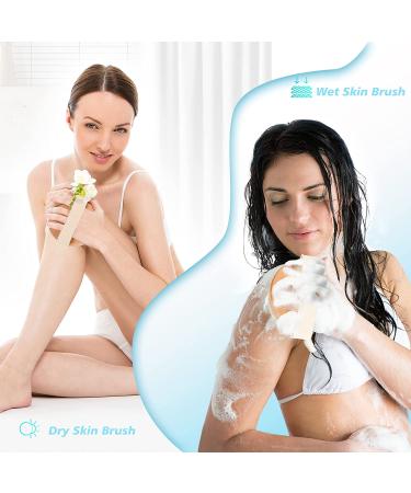 2 Pack Natural Soft and Hard Boar Bristle Body Brushes for Exfoliating and Cleansing - Round Massage Bath Brushes for Whole Body, Promotes Blood Circulation - Buy Online on GoSupps.com