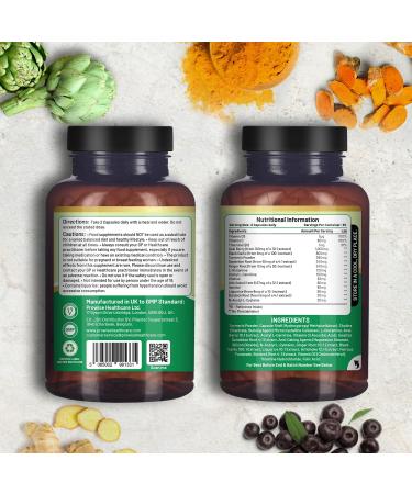 Advanced Livcare+ 60 Capsules | Added with Choline Artichoke Burdock Root Dandelion Root and 12 Other Active Ingredients | Liver Cleanse Detox and Repair for Men and Women by Prowise - Buy Online on GoSupps.com