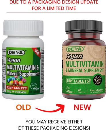 DEVA Vegan Multivitamin for Women & Men with Iron Vitamin C E B Complex Vitamins Zinc 90 Tiny Tablets 90 Count (Pack of 1) - Buy Online on GoSupps.com