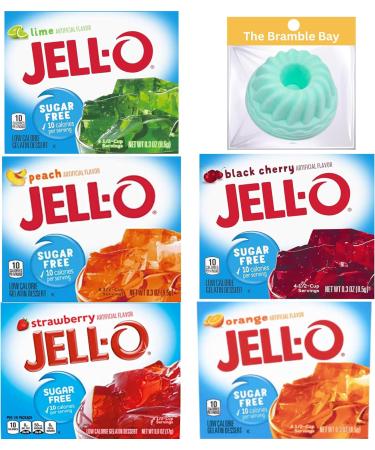 Jell-O Sugar Free Gelatine Powder American Food Variety Flavours 8.5g x 5 Silicone Jelly Mold - Buy Online on GoSupps.com