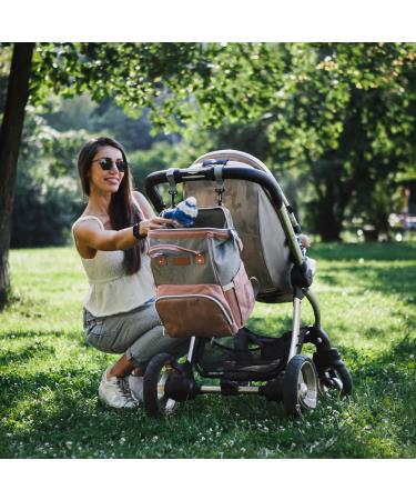 NEVEQ Babilation Wicking Pack | Large Capacity Multi-Compartment Travel Backpack for Diapers | Waterproof Baby Bag with Fan & Flasher - Gray & Pink - Buy Online on GoSupps.com