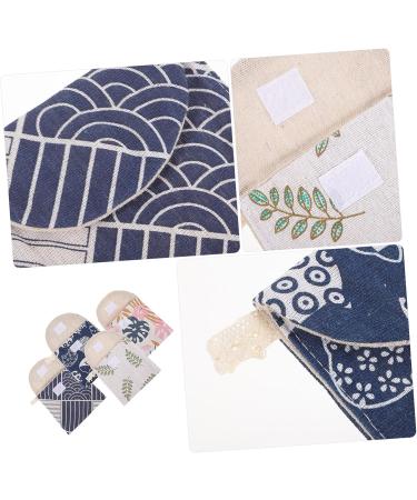 FRCOLOR Monstera Menstrual Pad Storage Bag - 4pcs Cute Cotton Linen Tampon Organizer for Bathroom - Buy Online on GoSupps.com