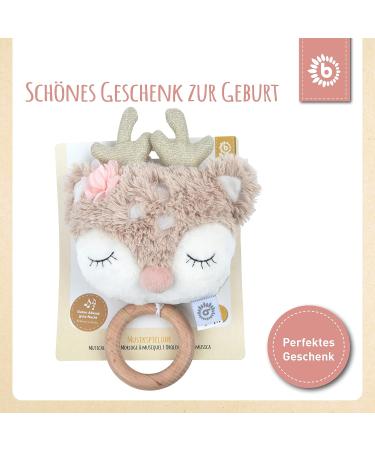 Bieco Comfort Blanket Baby Girl Deer Ella Pink | My Hummy Soft Toy Music Box | Snooze Otter | International Shipping - Buy Online on GoSupps.com
