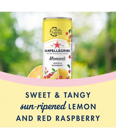 Sanpellegrino Momenti Lemon and Raspberry Sparkling Drink 24-Pack - 11.15 Fl Oz Cans - Buy Online on GoSupps.com