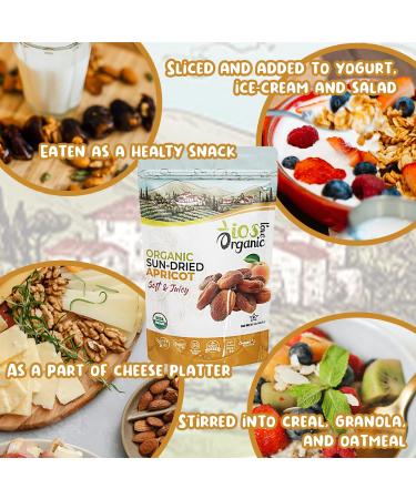 ORGANIC Sun-Dried Apricot - IOS Love Organic- | Purely Apricot - USDA Certified Organic Apricot  NO Added Sugars  Sulfurs or Preservatives | NON-GMO  VEGAN  & KOSHER - Buy Online on GoSupps.com
