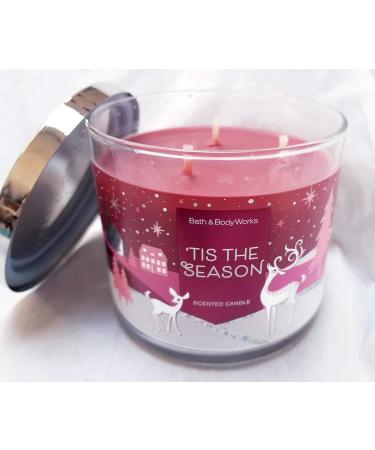 Buy Bath & Body Works 3-Wick Scented Candle w/Essential Oils - Tis The Season (14.5 oz) - Rich Red Apple Sweet Cinnamon Cedarwood - International Shipping Available - Buy Online on GoSupps.com