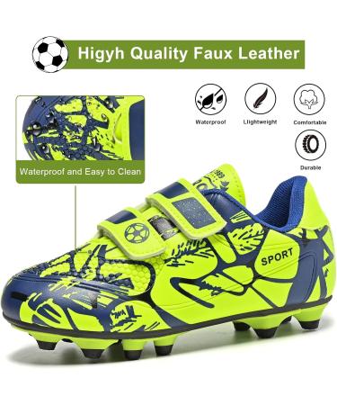 Mitudidi Children s Football Shoes Lightweight Breathable Non-Slip Unisex Size 28-37 EU Blue Green - Buy Online on GoSupps.com