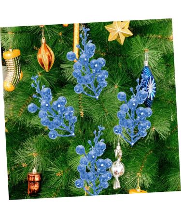 HOMSFOU 12pcs Christmas Imitation Berries Christmas Flower Sprays Artificial Glitter Berry Stem Christmas Berries Picks Christmas Decor Christmas Berry Stems Home Decor Foam Flash Filler Blue 19X5X5CM - Buy Online on GoSupps.com
